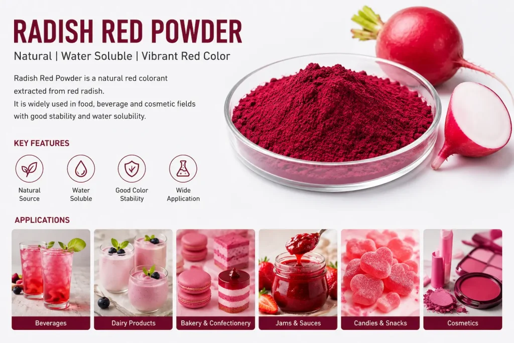 Radish Red Powder | 2026 Clean Label Trend of Natural Red radish red powder supplier