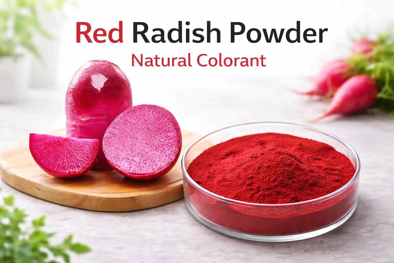 Food grade red radish powder, natural food colorant, reliable red radish powder supplier