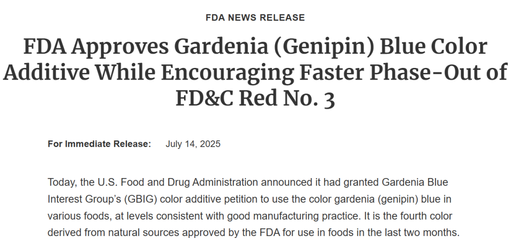 fda gardenia blue