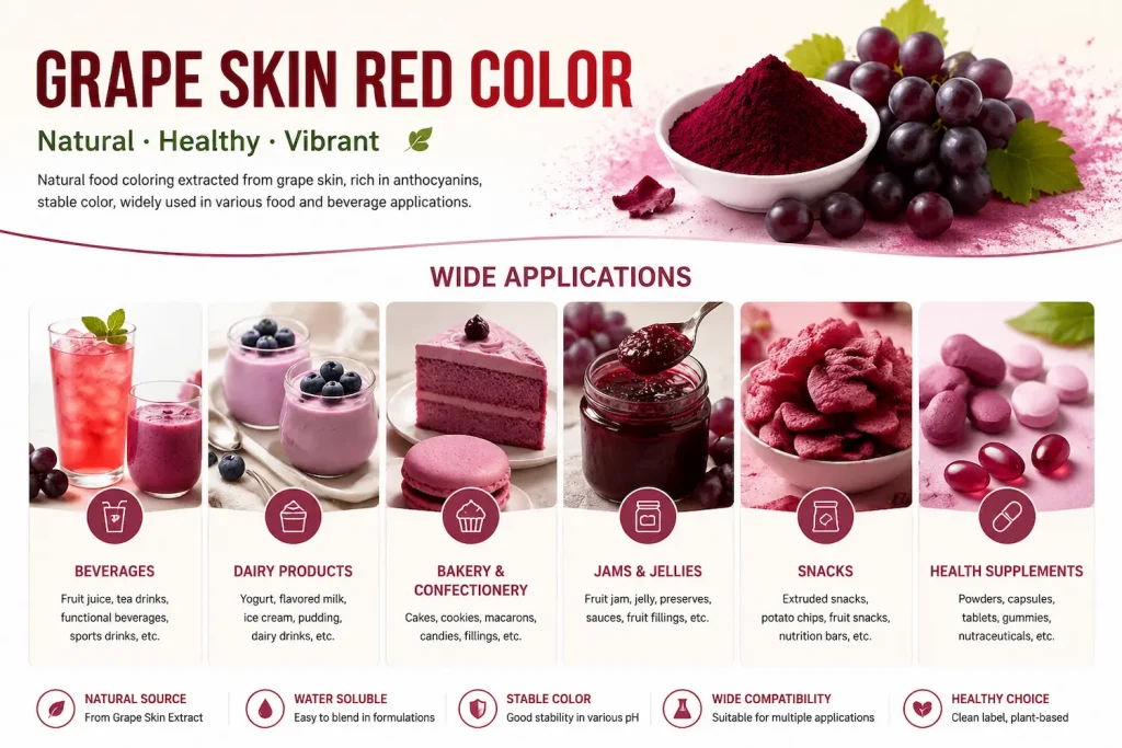 grape skin red color supplier