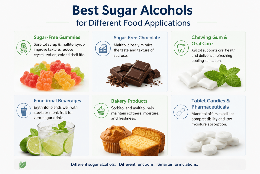 The Ultimate Guide to Sugar Alcohol Sweeteners: Comparison, Applications, and Industry Trends sugar alcohol sweeteners